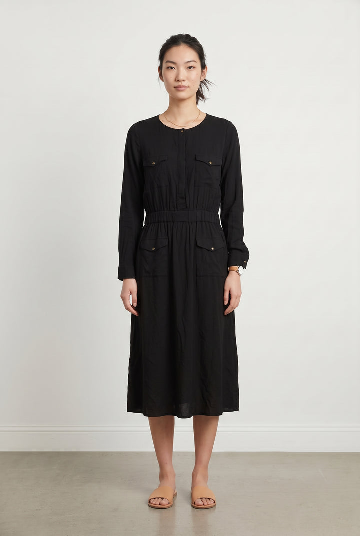 Robe Midi Noire - Taille M/38 de la marque Sessùn | PARAD120530 - Vendu par Paradigme - Image 1