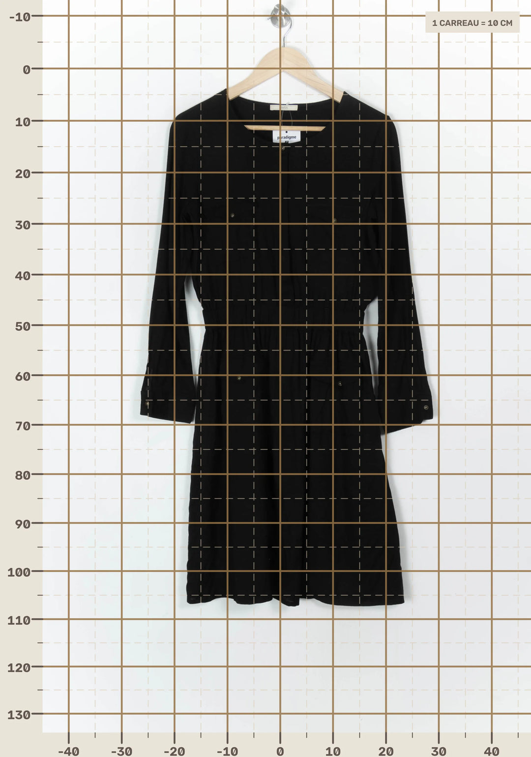 Robe Midi Noire - Taille M/38 de la marque Sessùn | PARAD120530 - Vendu par Paradigme - Image 4
