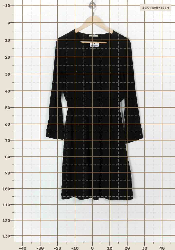 Robe Midi Noire - Taille M/38 de la marque Sessùn | PARAD120530 - Vendu par Paradigme - Image 4