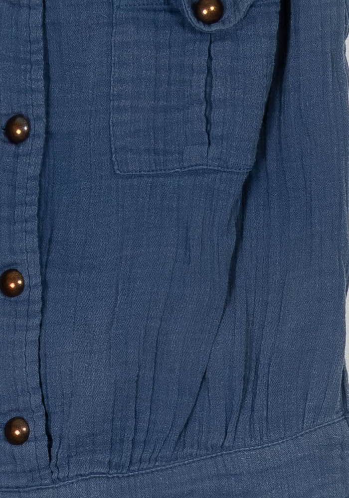 Robe Chemise Bleue - Taille M/38 de la marque Sessùn | PARAD120531 - Vendu par Paradigme - Image 3