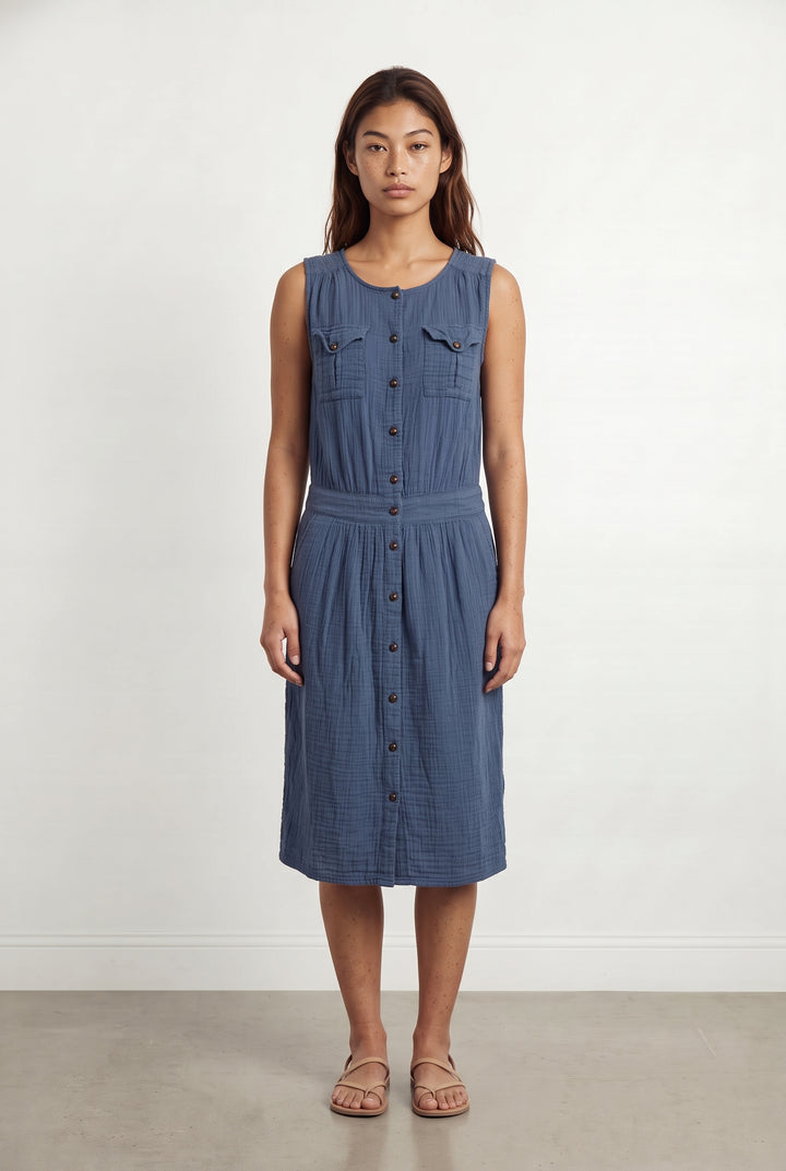 Robe Chemise Bleue - Taille M/38 de la marque Sessùn | PARAD120531 - Vendu par Paradigme - Image 1