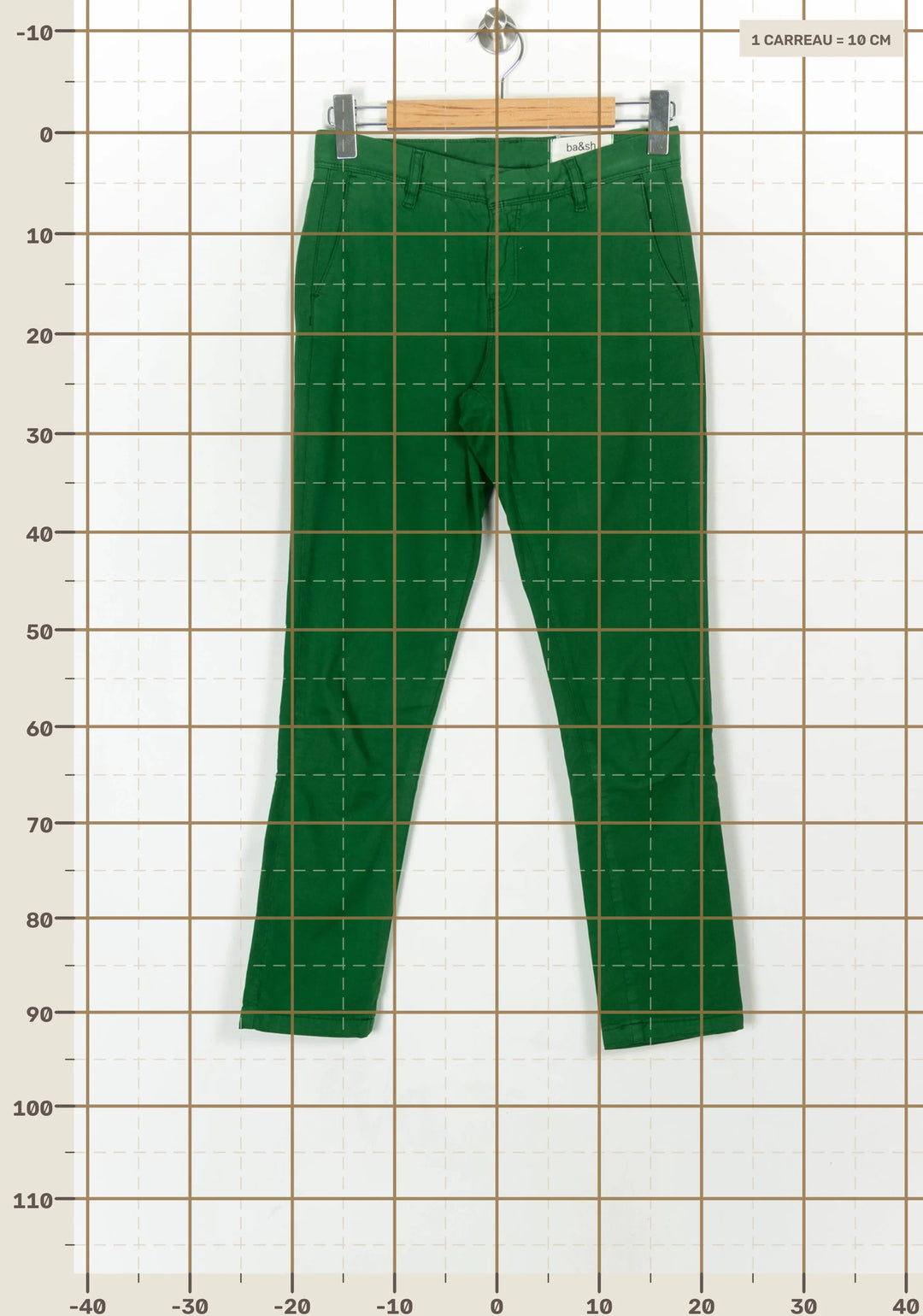 Pantalon Vert - Taille XS/34 de la marque ba&amp;sh | PARAD120535 - Vendu par Paradigme - Image 4