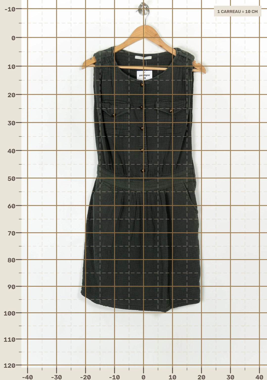 Robe Sans Manches Verte - Taille M/38 de la marque Sessùn | PARAD120538 - Vendu par Paradigme - Image 4