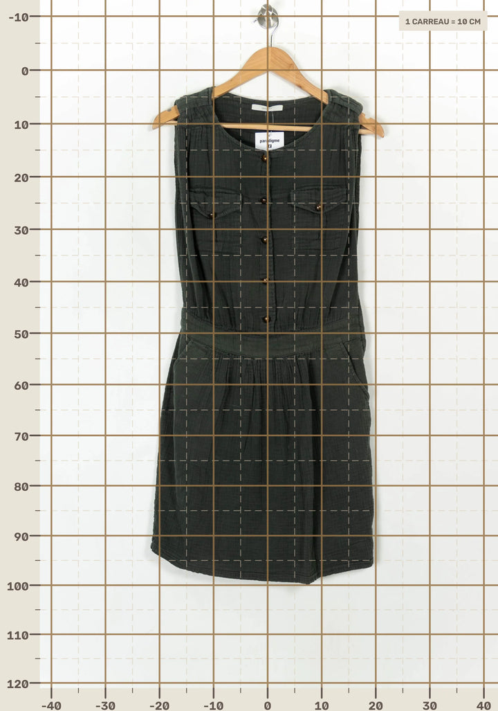Robe Sans Manches Verte - Taille M/38 de la marque Sessùn | PARAD120538 - Vendu par Paradigme - Image 4