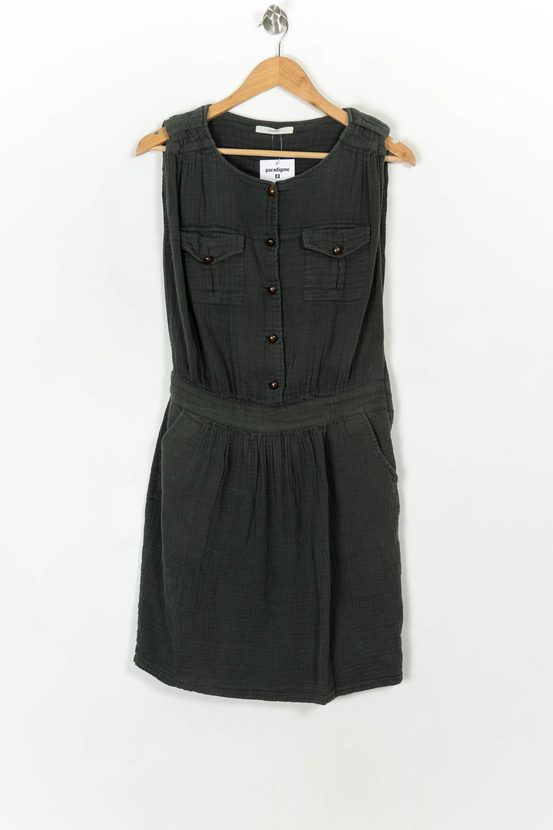 Robe Sans Manches Verte - Taille M/38 de la marque Sessùn | PARAD120538 - Vendu par Paradigme - Image 2
