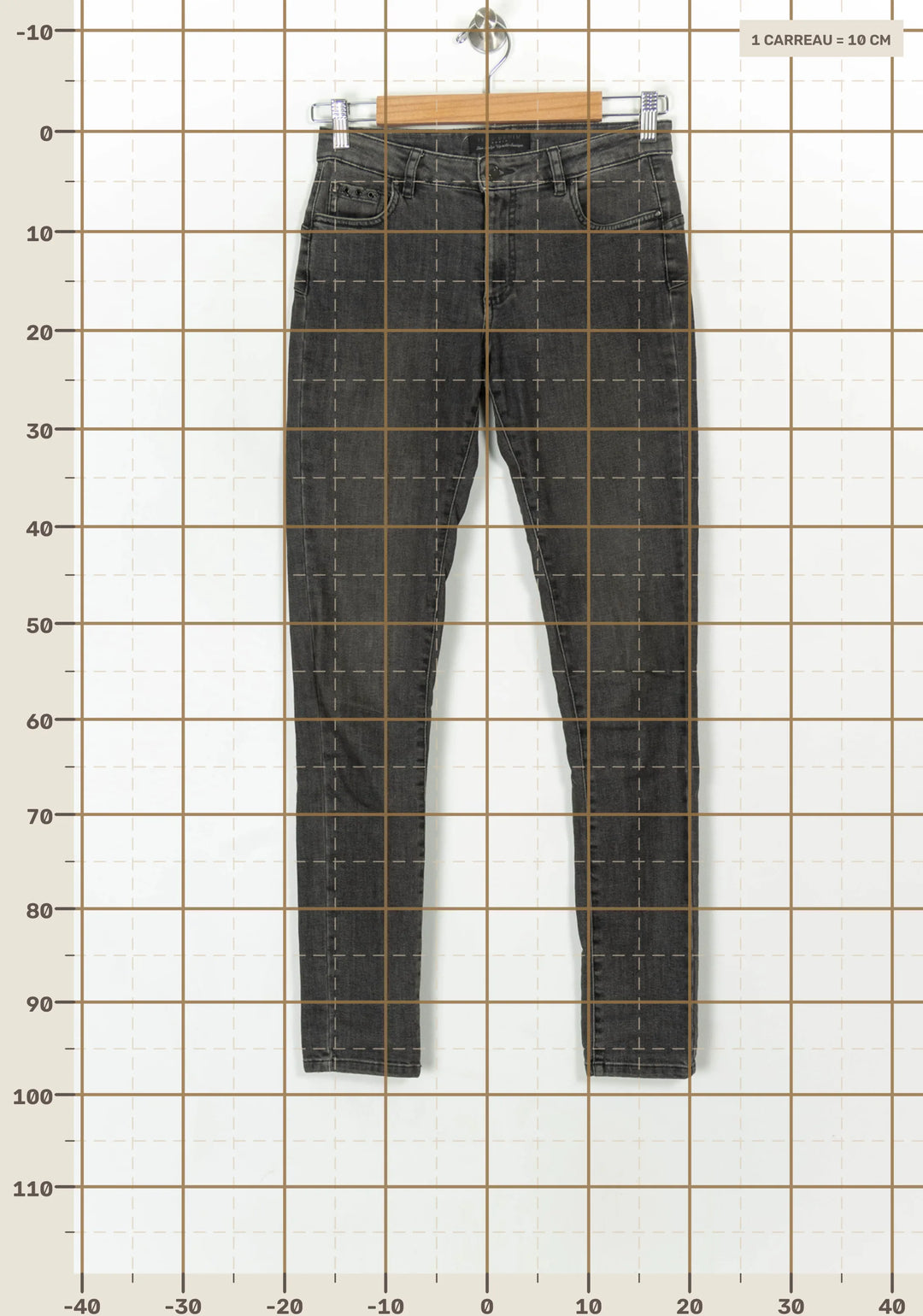 Jean Gris - Taille S/36 de la marque IKKS | PARAD120541 - Vendu par Paradigme - Image 4