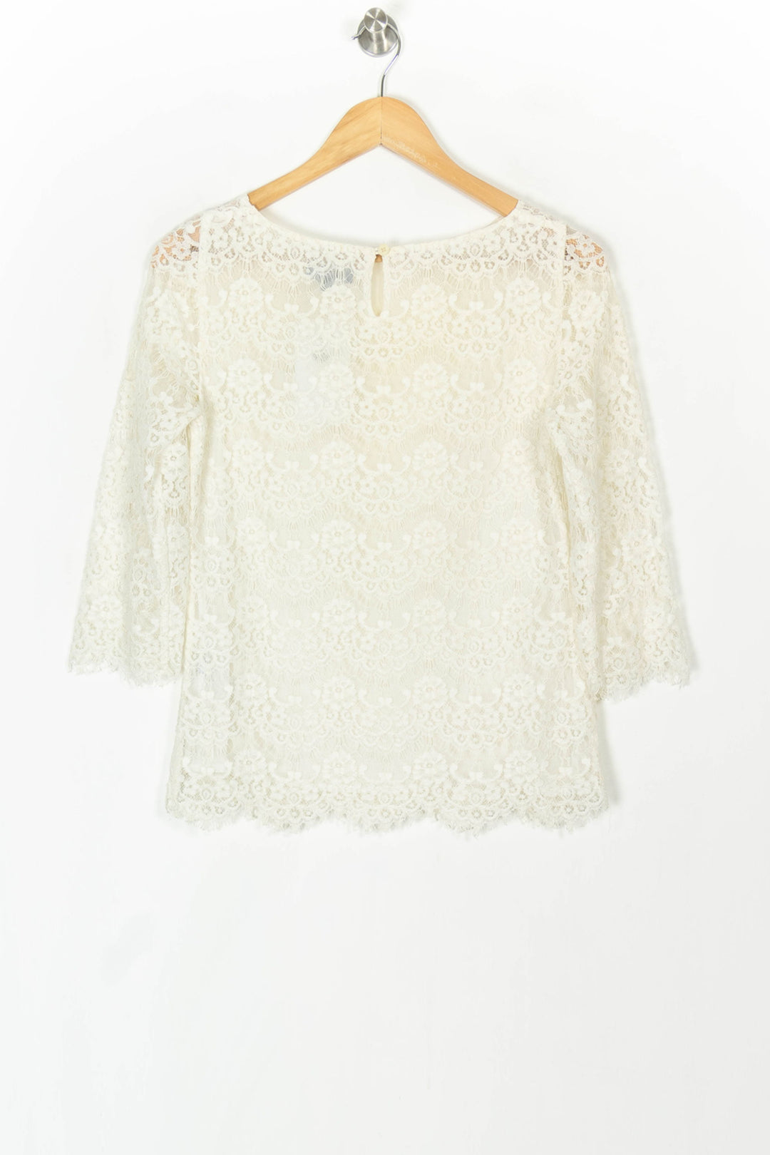 Blouse Dentelle Beige - Taille S/36 de la marque Caroll | PARAD120542 - Vendu par Paradigme - Image 5