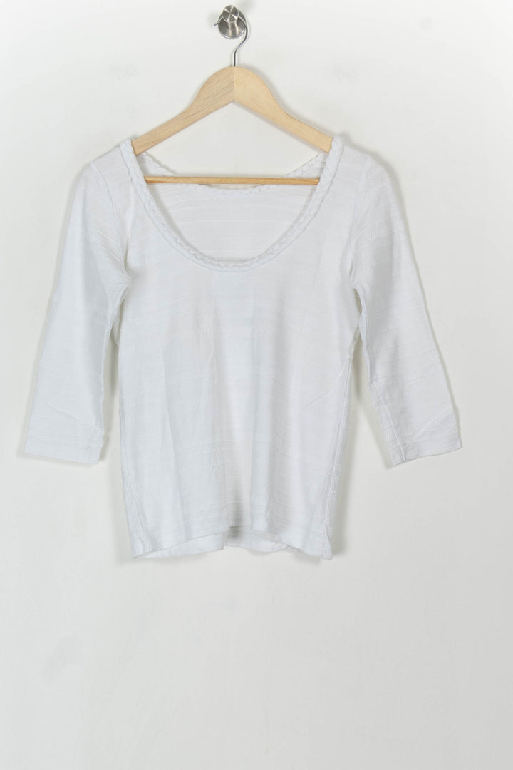 Tee-shirt Blanc - Taille S/36 de la marque Sézane | PARAD120543 - Vendu par Paradigme - Image 5