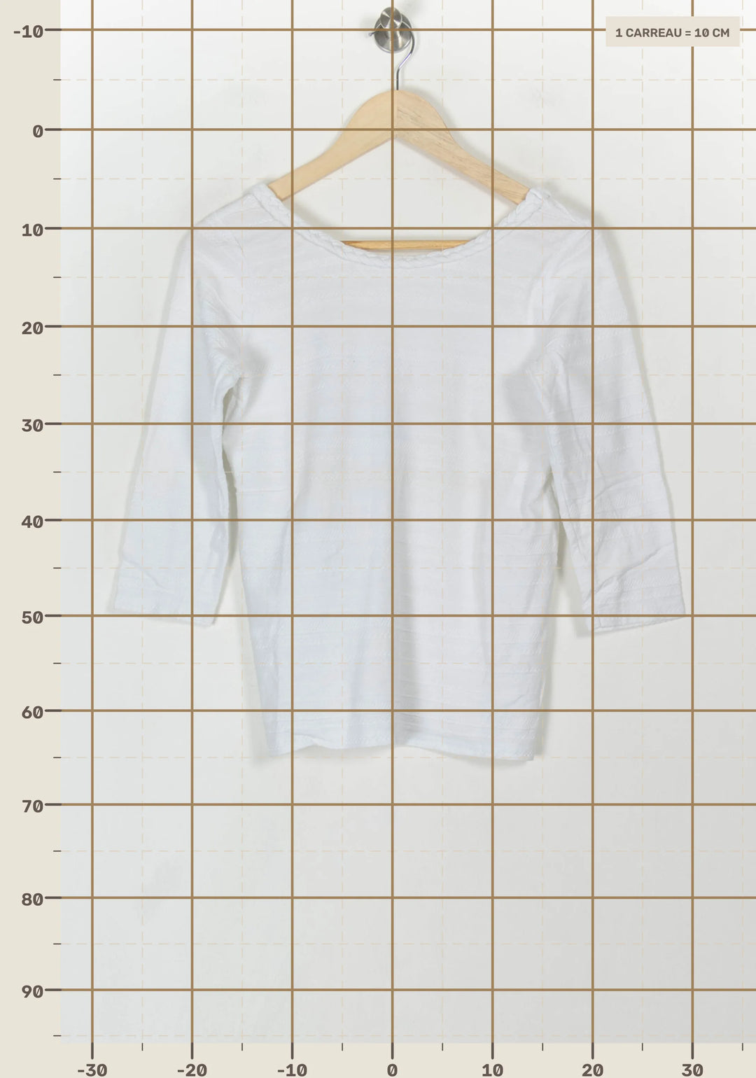 Tee-shirt Blanc - Taille S/36 de la marque Sézane | PARAD120543 - Vendu par Paradigme - Image 4