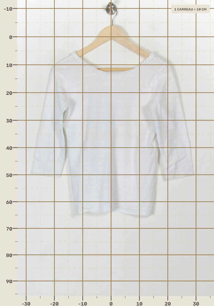 Tee-shirt Blanc - Taille S/36 de la marque Sézane | PARAD120543 - Vendu par Paradigme - Image 4