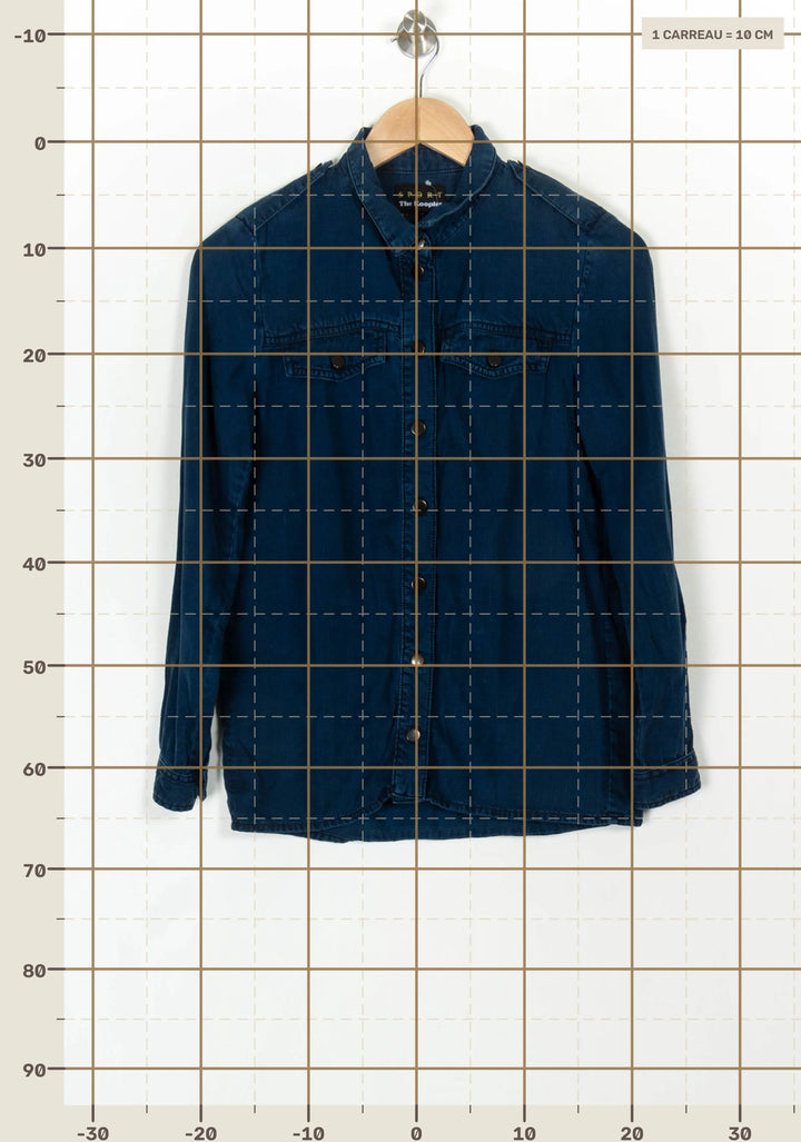 Chemise Bleu - Taille XS/34 de la marque The Kooples - Sport | PARAD120545 - Vendu par Paradigme - Image 4