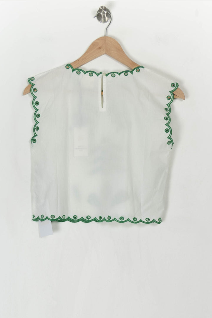 Top Blanc et Vert - Taille XS/34 de la marque Petite Mendigote | PARAD120546 - Vendu par Paradigme - Image 5