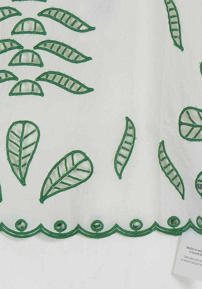 Top Blanc et Vert - Taille XS/34 de la marque Petite Mendigote | PARAD120546 - Vendu par Paradigme - Image 3