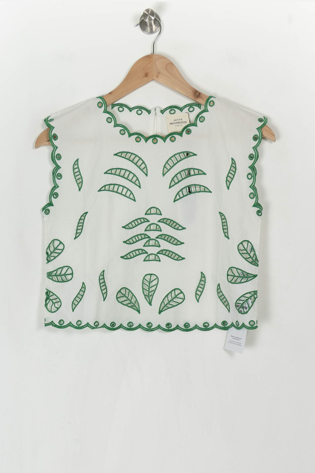 Top Blanc et Vert - Taille XS/34 de la marque Petite Mendigote | PARAD120546 - Vendu par Paradigme - Image 2