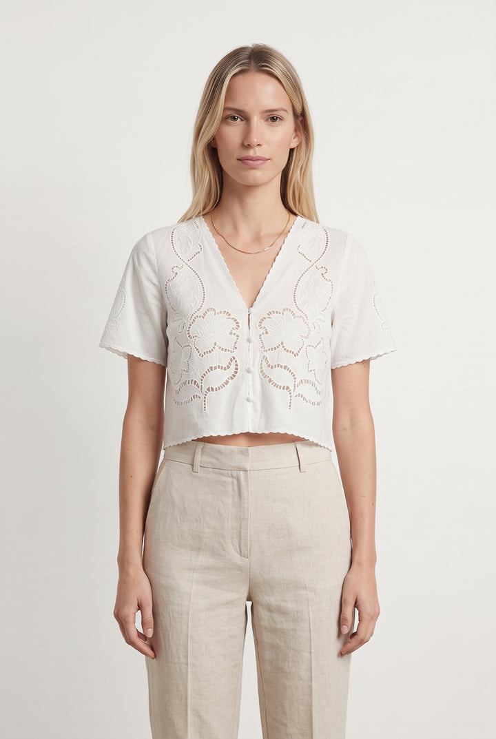 Blouse Blanche - Taille XS/34 de la marque Petite Mendigote | PARAD120547 - Vendu par Paradigme - Image 1