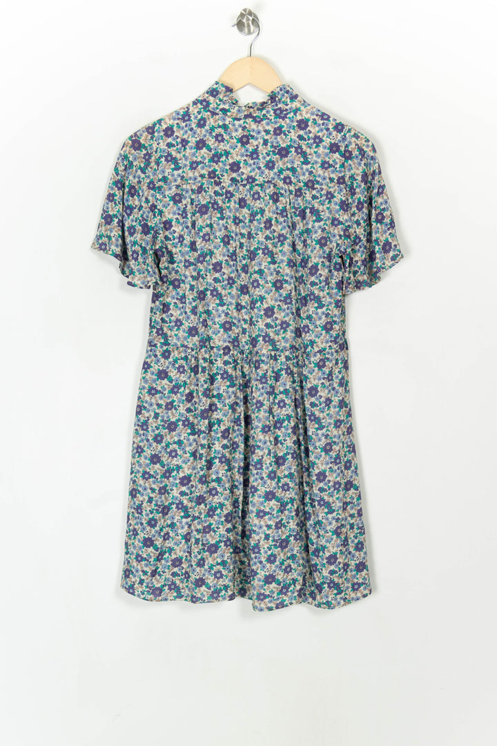 Robe Fleurie Bleue - Taille XS/34 de la marque Petite Mendigote | PARAD120551 - Vendu par Paradigme - Image 5