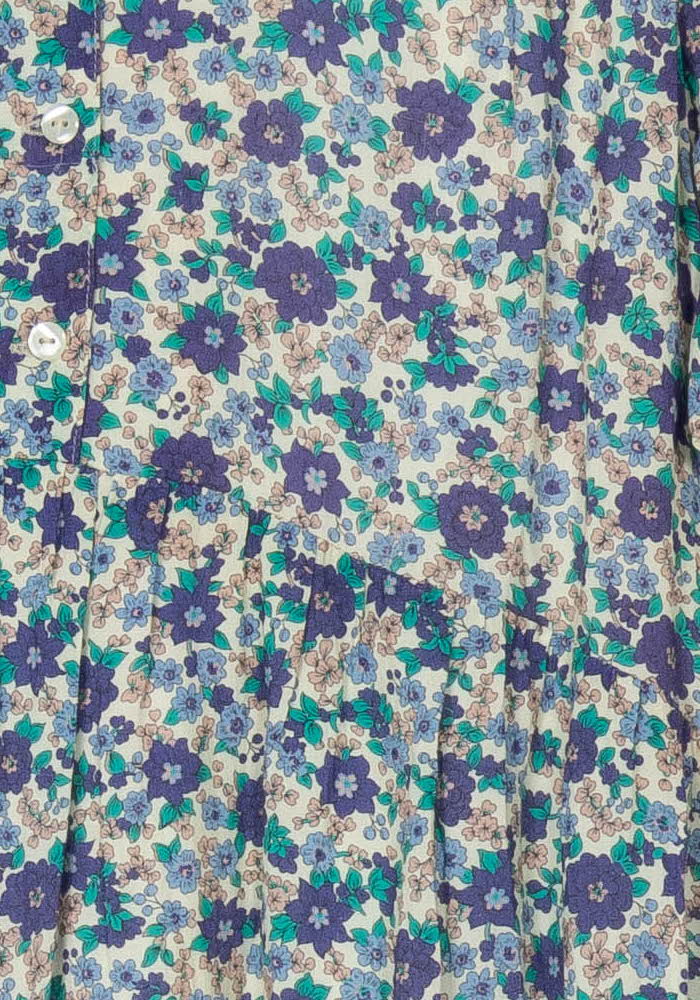 Robe Fleurie Bleue - Taille XS/34 de la marque Petite Mendigote | PARAD120551 - Vendu par Paradigme - Image 3