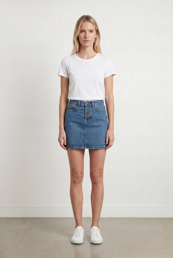 Jupe en Jean Bleue - Taille XS/34 de la marque Lee | PARAD120552 - Vendu par Paradigme - Image 1
