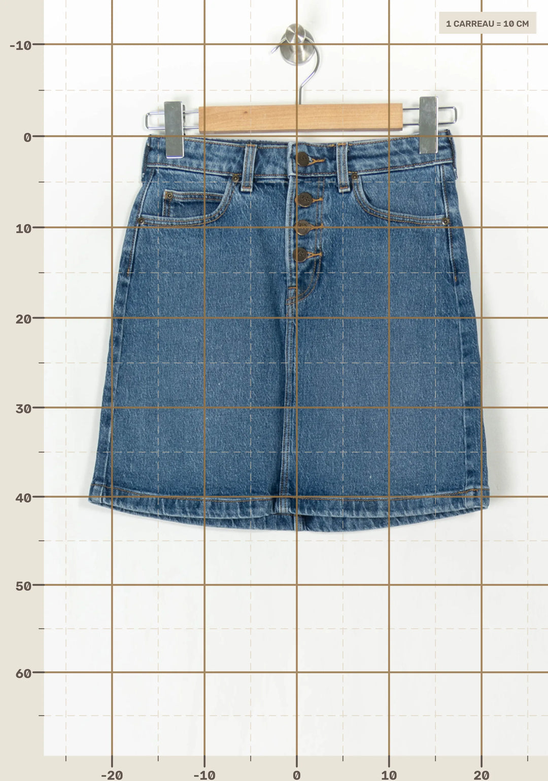 Jupe en Jean Bleue - Taille XS/34 de la marque Lee | PARAD120552 - Vendu par Paradigme - Image 4