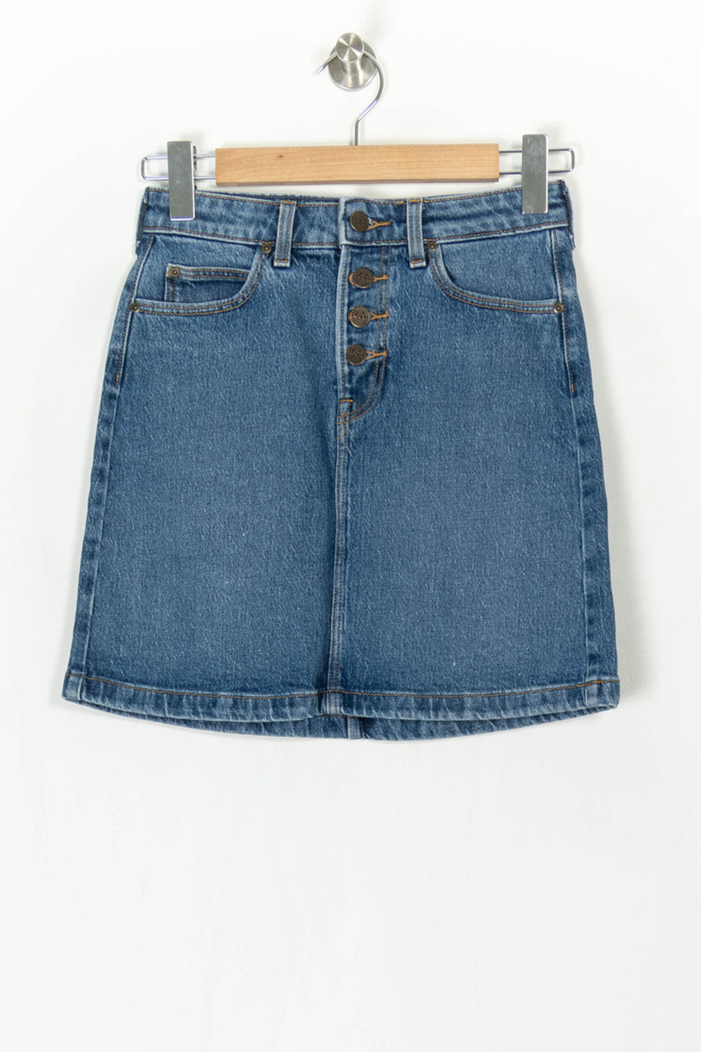 Jupe en Jean Bleue - Taille XS/34 de la marque Lee | PARAD120552 - Vendu par Paradigme - Image 2