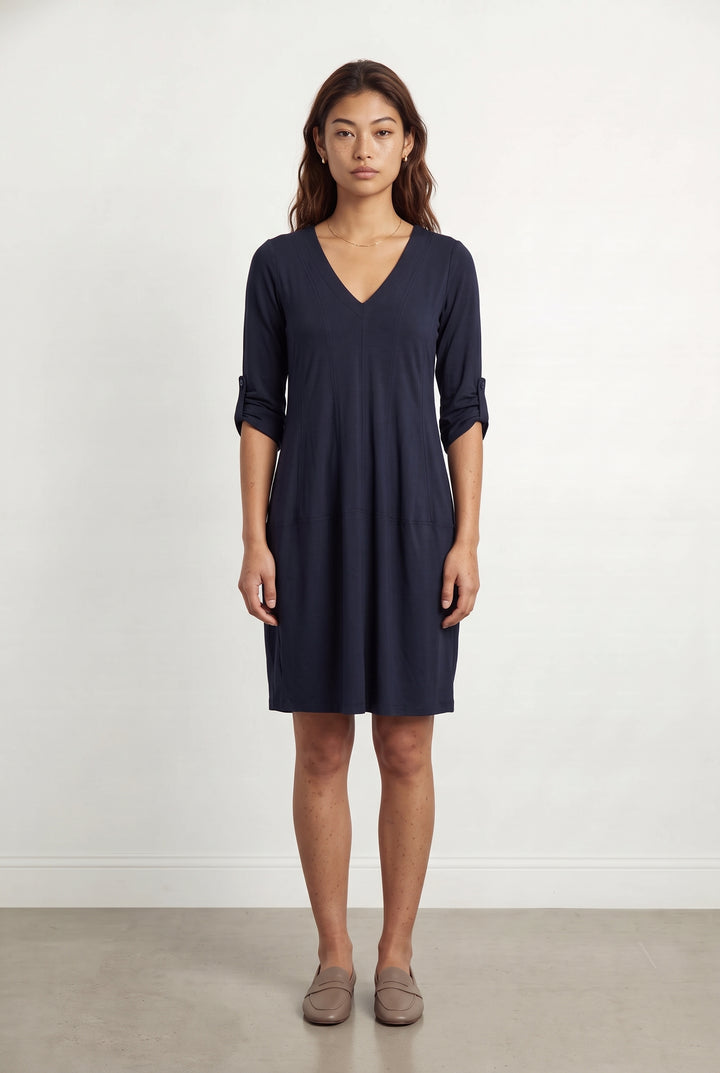Robe Midi Bleue - Taille S/36 de la marque Indies | PARAD120553 - Vendu par Paradigme - Image 1