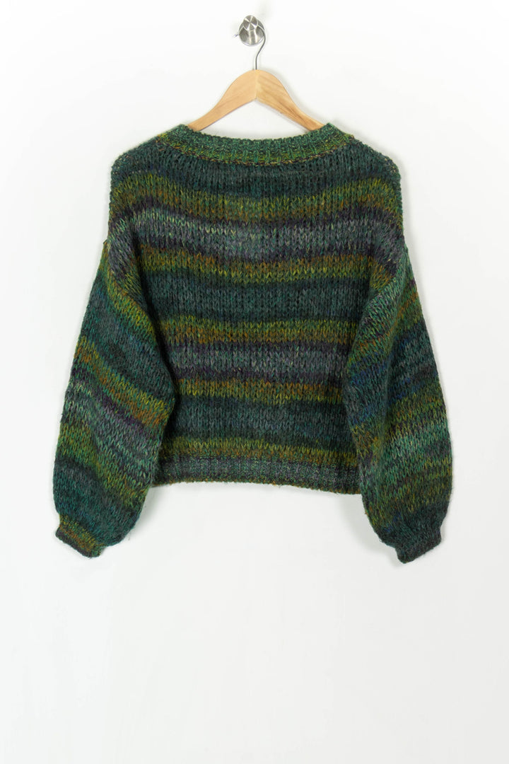 Pull Vert et Jaune - Taille XS/34 de la marque La Fée Maraboutée | PARAD120556 - Vendu par Paradigme - Image 5