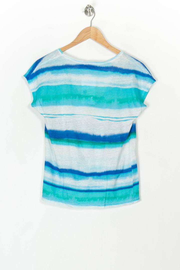 Tee-shirt Bleu et Blanc - Taille XS/34 de la marque La Fée Maraboutée | PARAD120558 - Vendu par Paradigme - Image 5