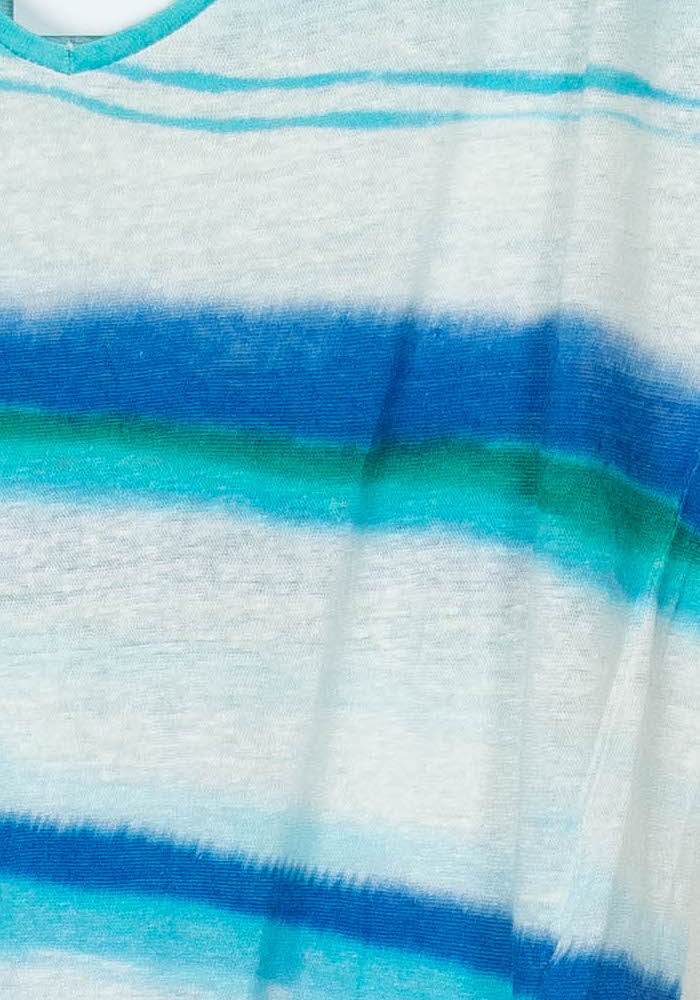 Tee-shirt Bleu et Blanc - Taille XS/34 de la marque La Fée Maraboutée | PARAD120558 - Vendu par Paradigme - Image 3