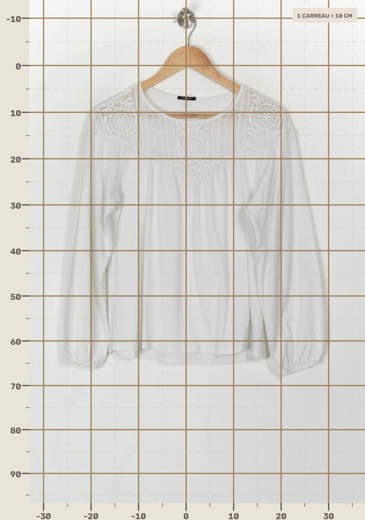 Blouse Blanche - Taille S/36 de la marque One Step | PARAD120559 - Vendu par Paradigme - Image 4