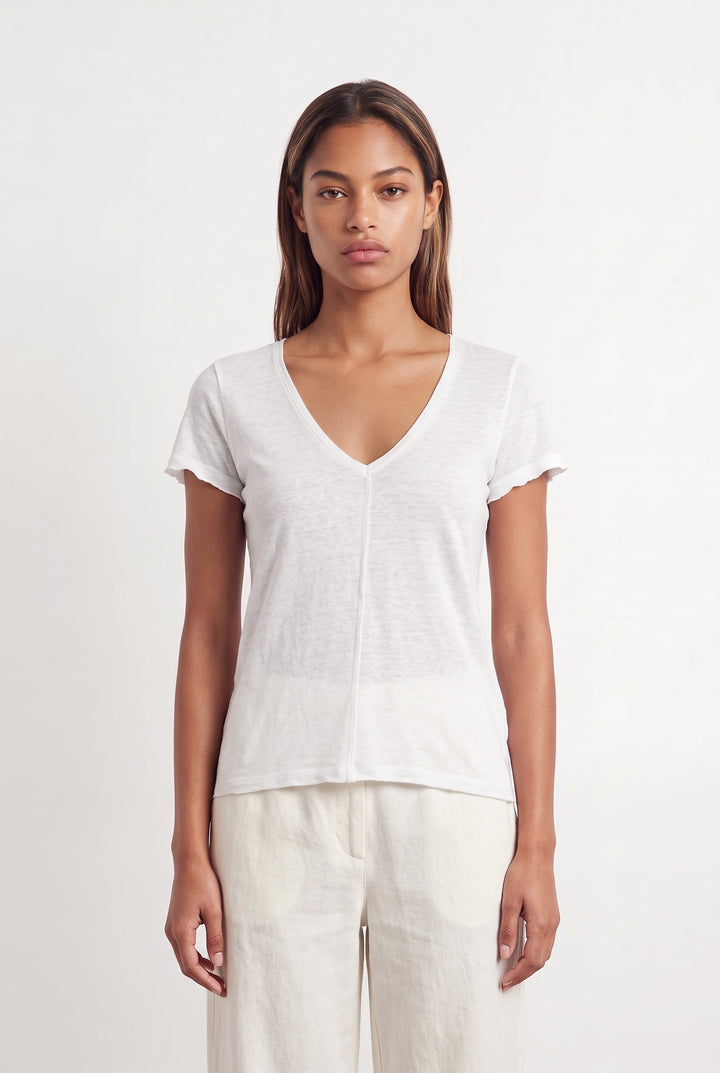 Tee-shirt Blanc - Taille XS/34 de la marque La Fée Maraboutée | PARAD120561 - Vendu par Paradigme - Image 1