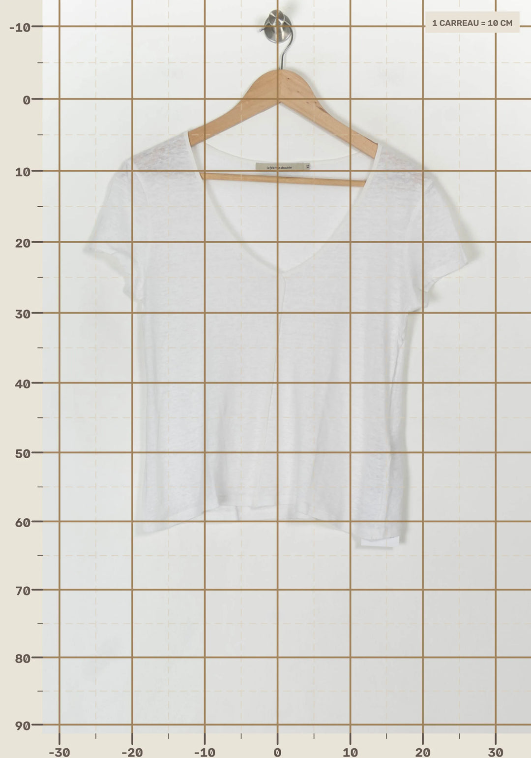 Tee-shirt Blanc - Taille XS/34 de la marque La Fée Maraboutée | PARAD120561 - Vendu par Paradigme - Image 4