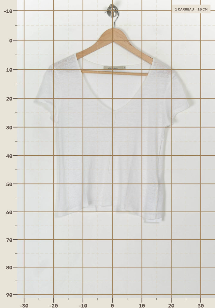 Tee-shirt Blanc - Taille XS/34 de la marque La Fée Maraboutée | PARAD120561 - Vendu par Paradigme - Image 4