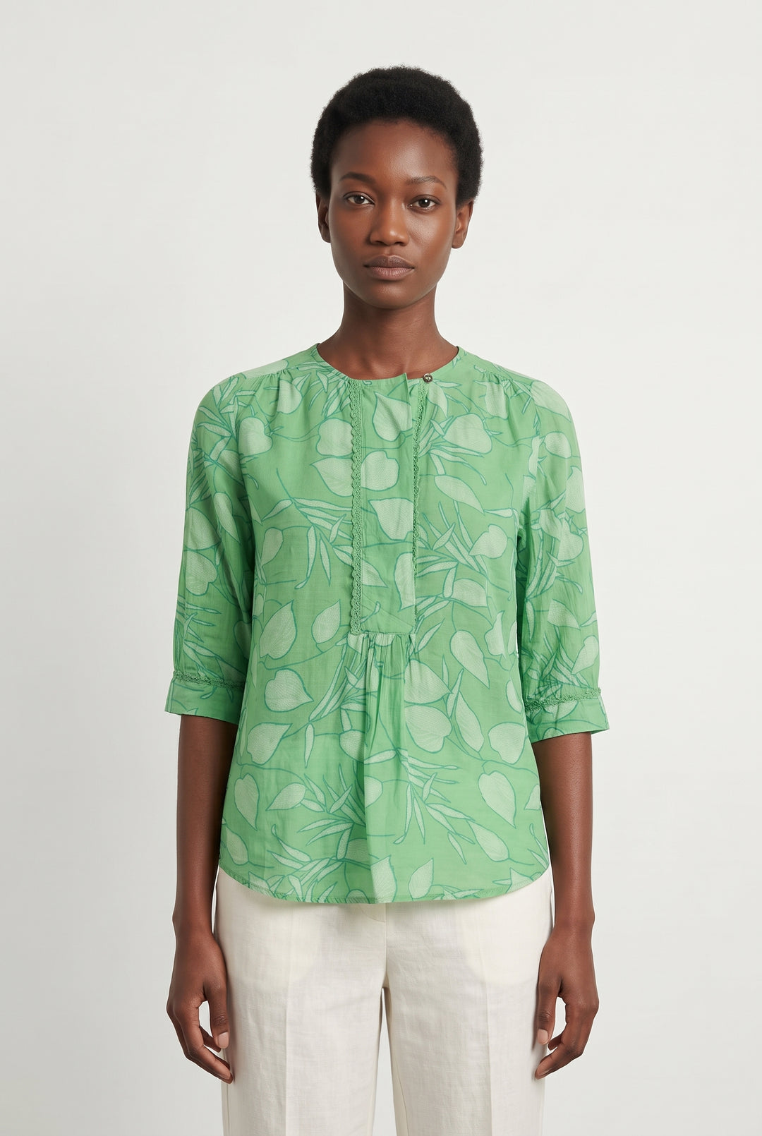 Blouse Verte - Taille S/36 de la marque La Fée Maraboutée | PARAD120562 - Vendu par Paradigme - Image 1