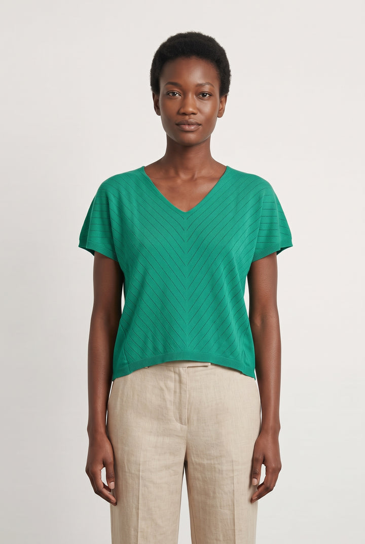 Pull Vert - Taille S/36 de la marque La Fée Maraboutée | PARAD120563 - Vendu par Paradigme - Image 1