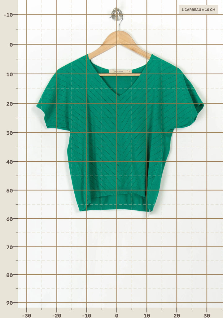 Pull Vert - Taille S/36 de la marque La Fée Maraboutée | PARAD120563 - Vendu par Paradigme - Image 4