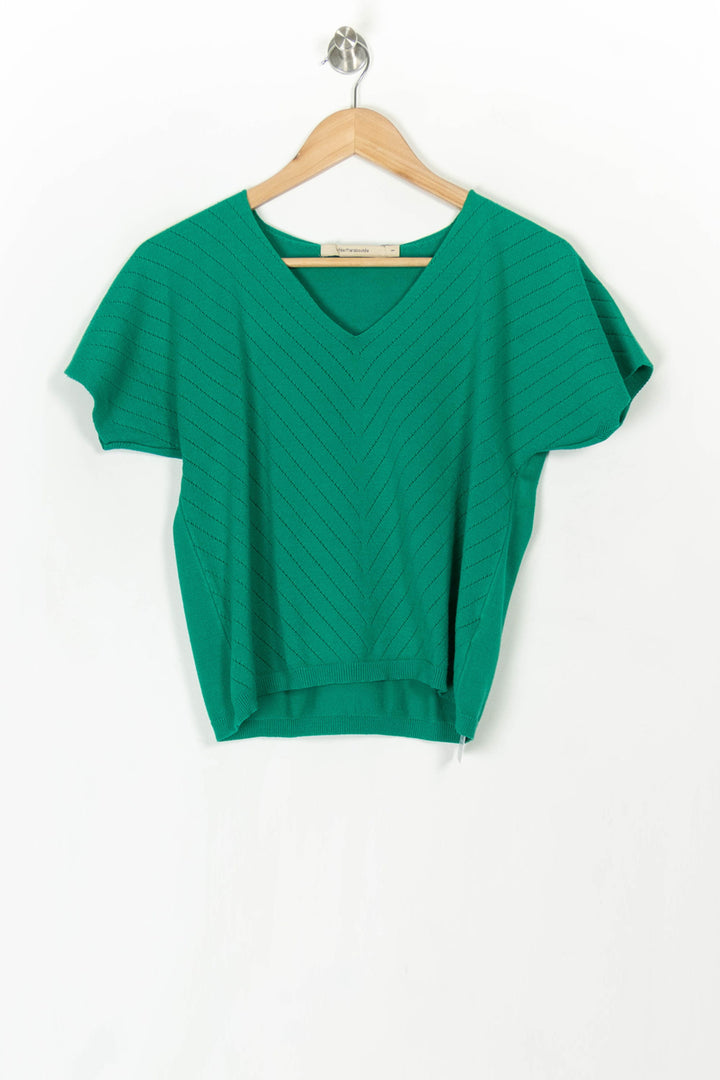 Pull Vert - Taille S/36 de la marque La Fée Maraboutée | PARAD120563 - Vendu par Paradigme - Image 2