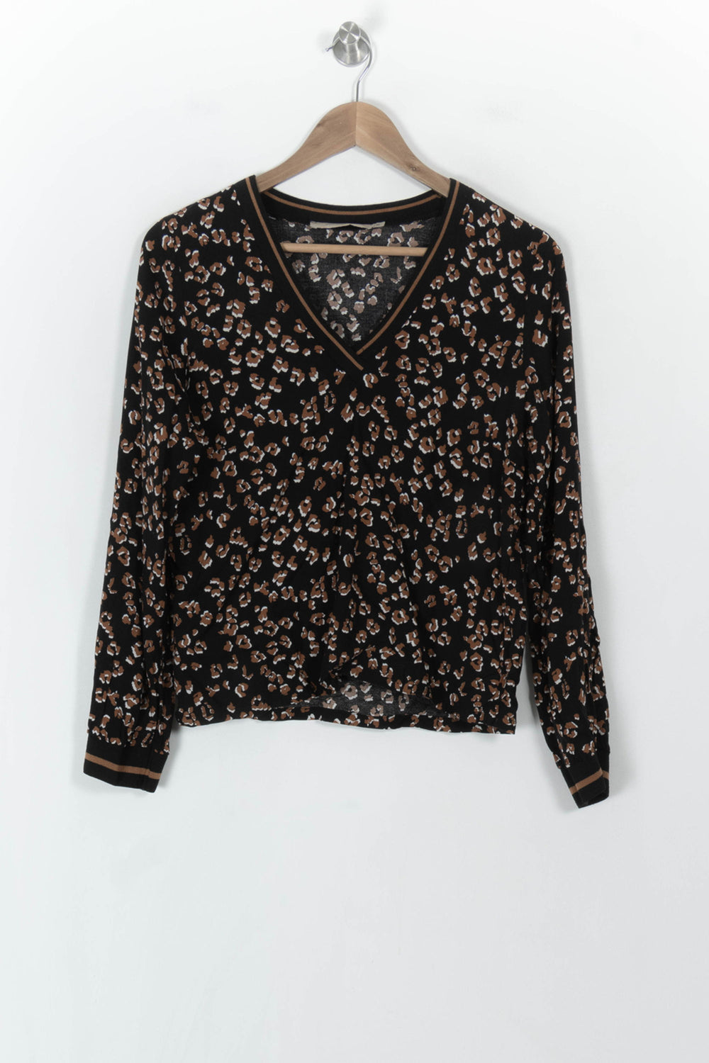 Blouse Noire et Marron - Taille M/38 de la marque La Fée Maraboutée | PARAD120567 - Vendu par Paradigme - Image 2