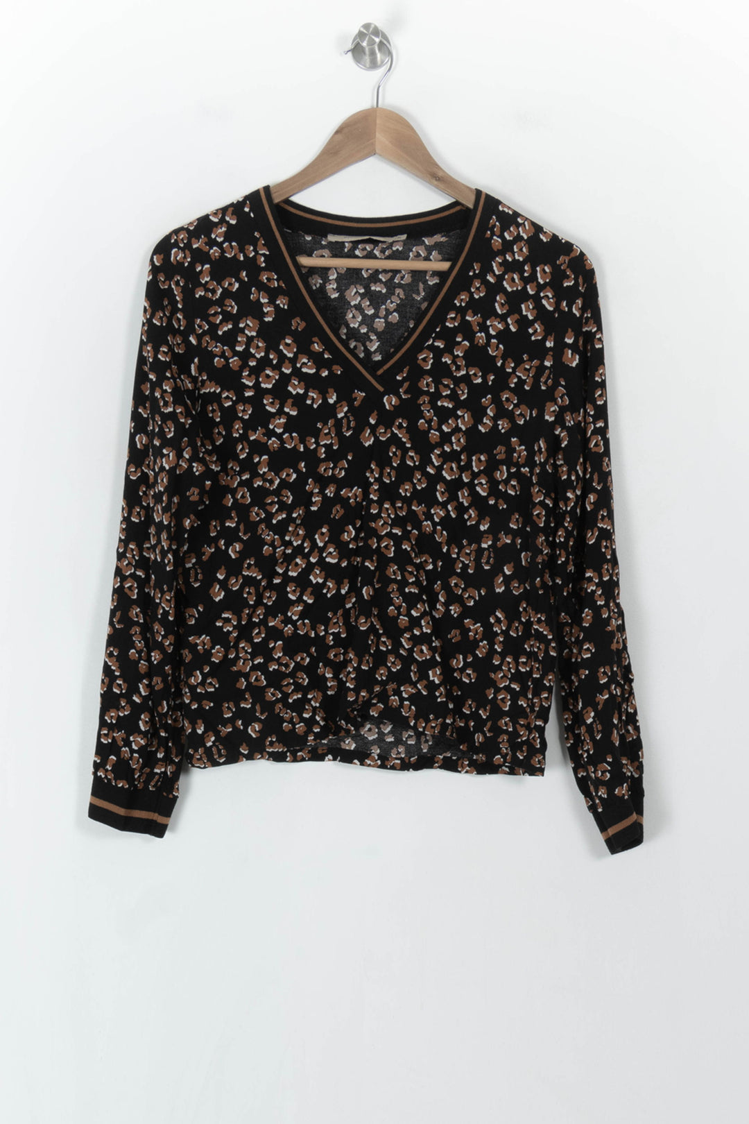 Blouse Noire et Marron - Taille M/38 de la marque La Fée Maraboutée | PARAD120567 - Vendu par Paradigme - Image 2