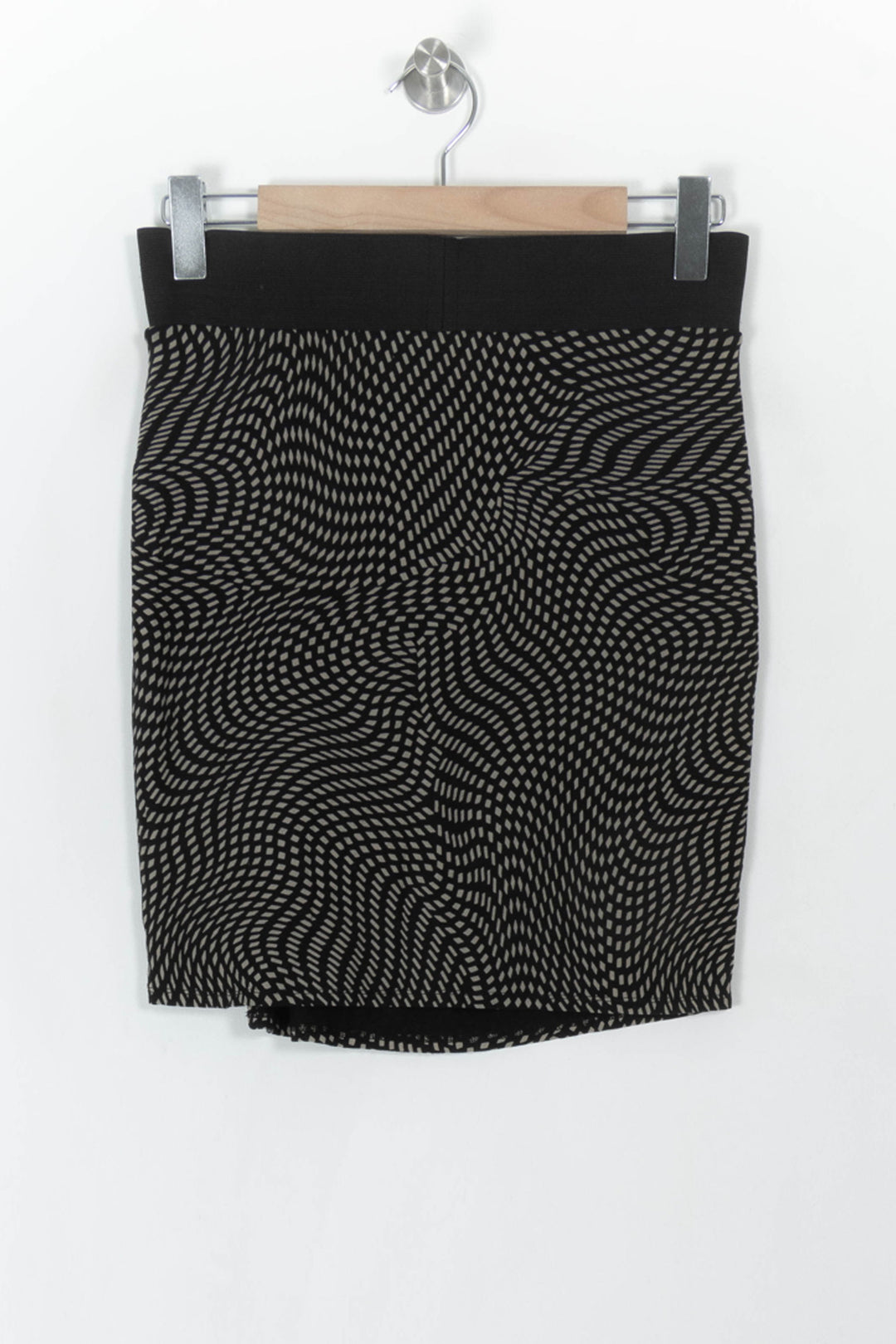 Jupe Droite Noire et Beige - Taille S/36 de la marque La Fée Maraboutée | PARAD120569 - Vendu par Paradigme - Image 5