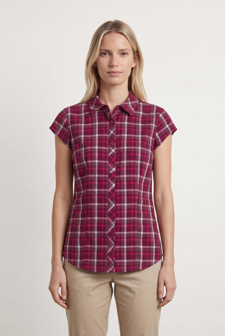 Chemisette à Carreaux Rouge et Blanc - Taille M/38 de la marque Columbia | PARAD120571 - Vendu par Paradigme - Image 1