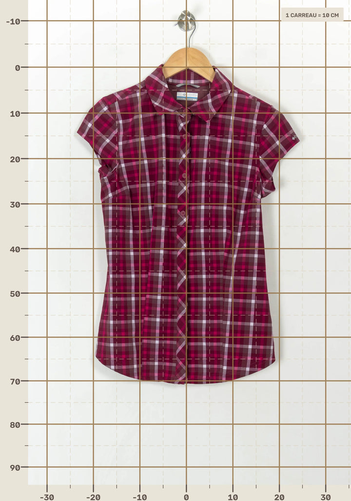 Chemisette à Carreaux Rouge et Blanc - Taille M/38 de la marque Columbia | PARAD120571 - Vendu par Paradigme - Image 4