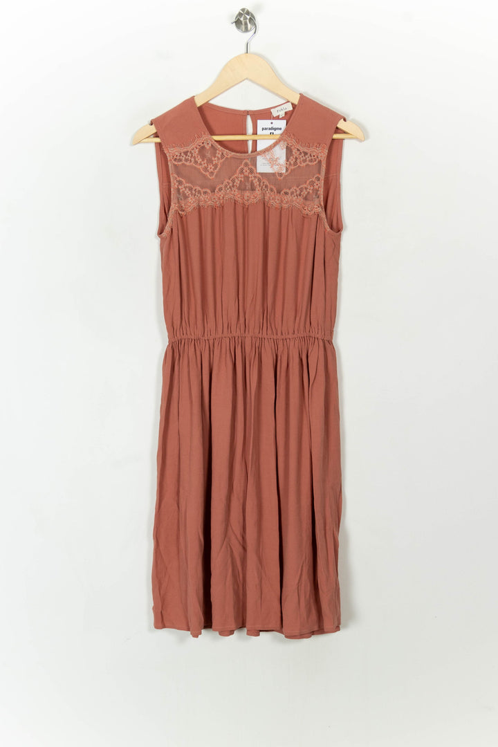 Robe Midi Orange - Taille M/38 de la marque Pablo | PARAD120573 - Vendu par Paradigme - Image 2