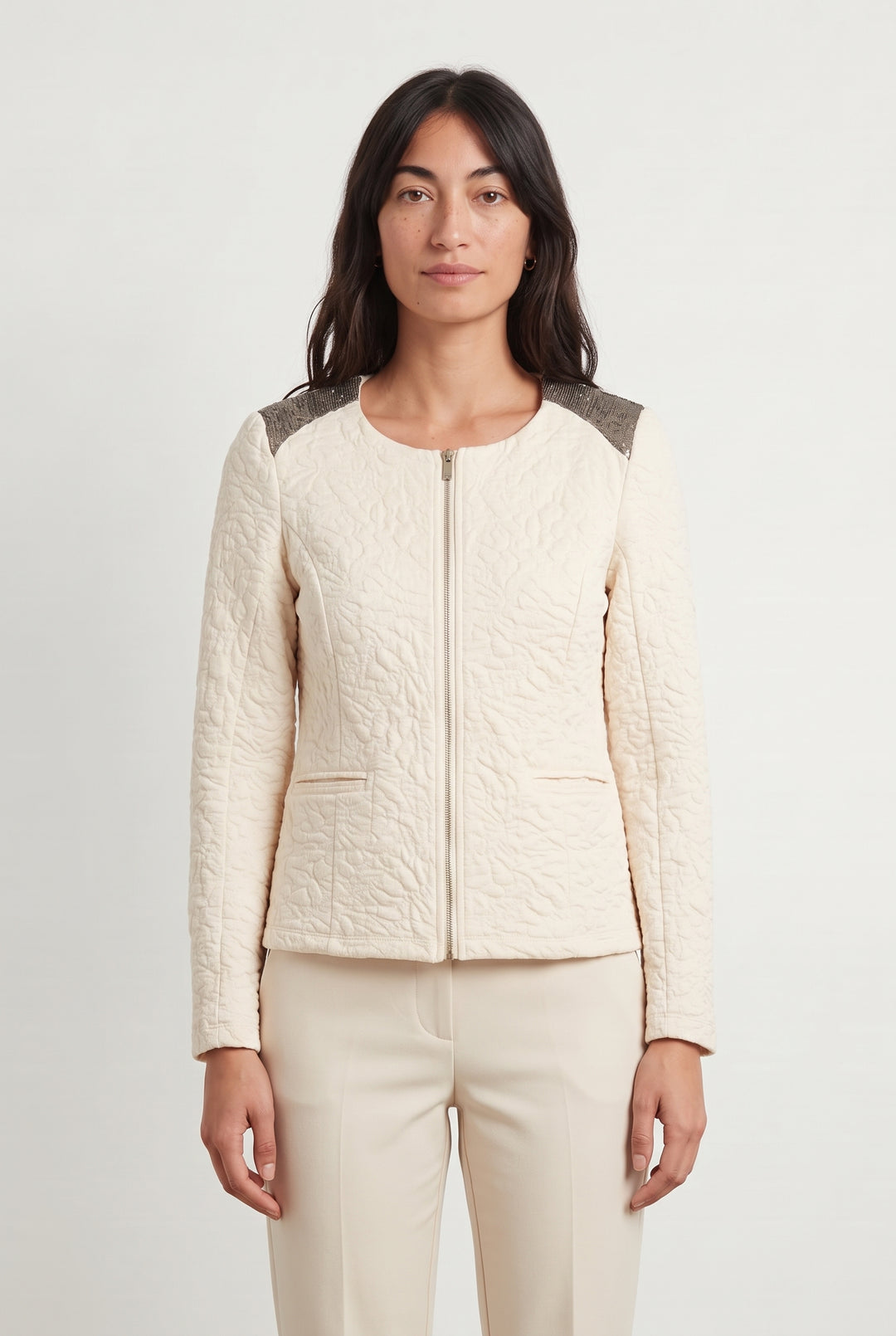 Veste Beige et Doré - Taille M/38 de la marque One Step | PARAD120576 - Vendu par Paradigme - Image 1