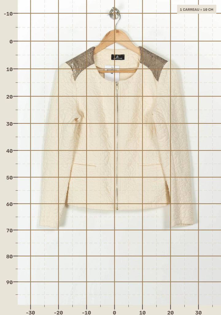 Veste Beige et Doré - Taille M/38 de la marque One Step | PARAD120576 - Vendu par Paradigme - Image 4