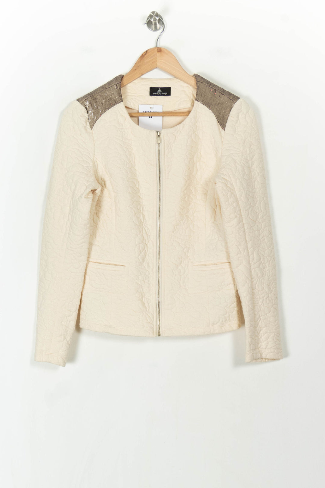 Veste Beige et Doré - Taille M/38 de la marque One Step | PARAD120576 - Vendu par Paradigme - Image 2