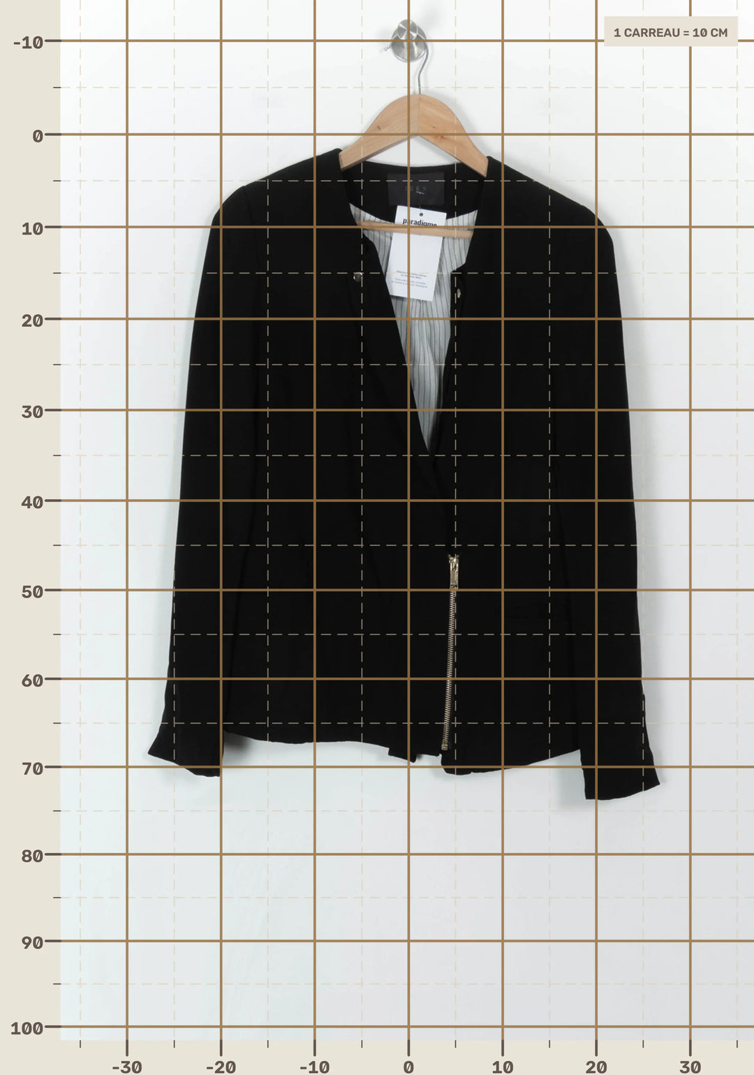Veste Noire - Taille M/38 de la marque IKKS | PARAD120579 - Vendu par Paradigme - Image 4