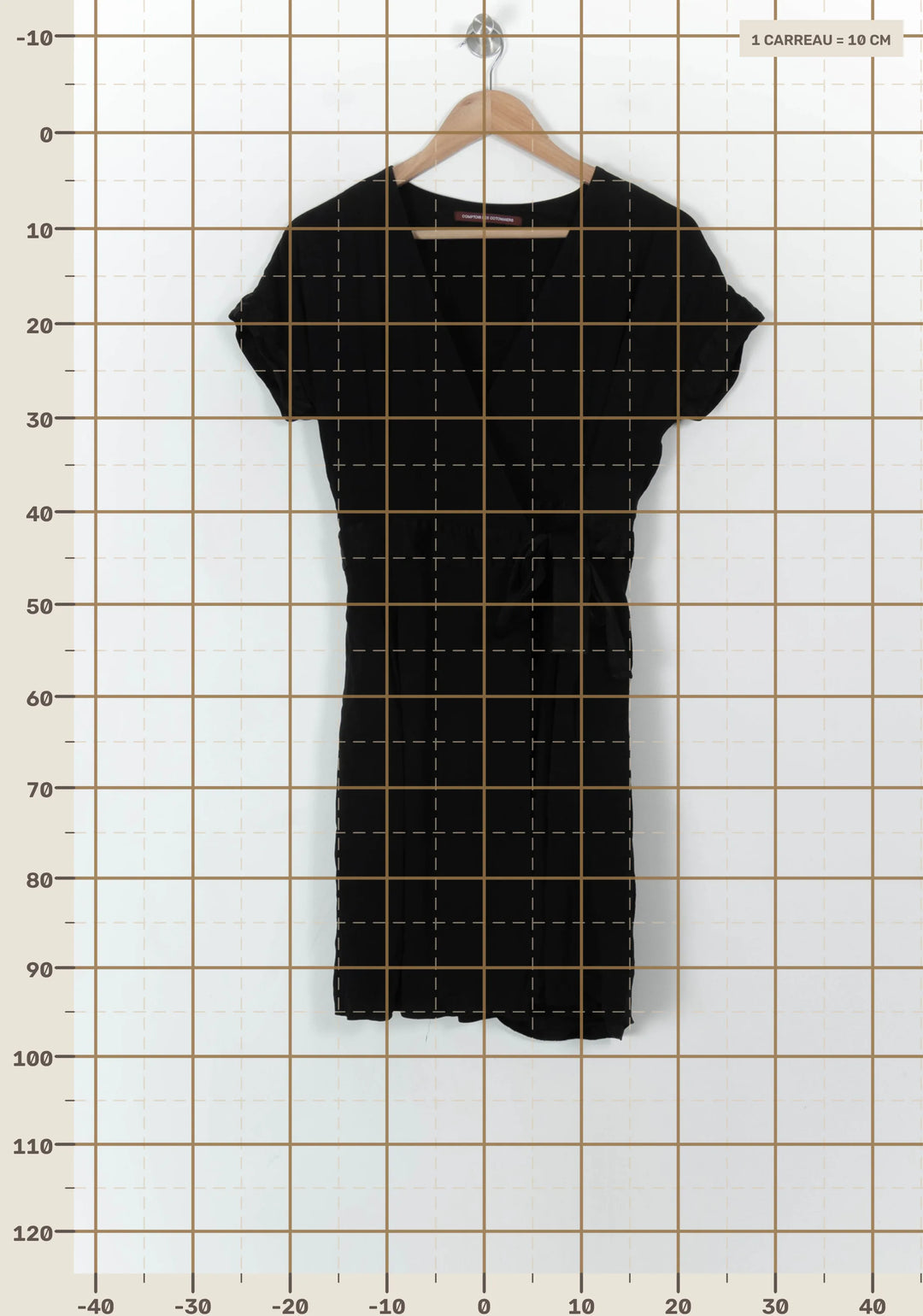 Robe Portefeuille Noire - Taille M/38 de la marque Comptoir des Cotonniers | PARAD120582 - Vendu par Paradigme - Image 4