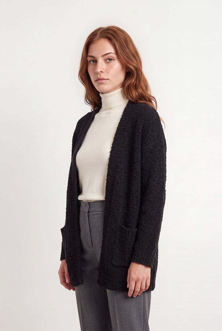 Cardigan Noir - Taille M/38 de la marque La Fée Maraboutée | PARAD120584 - Vendu par Paradigme - Image 1