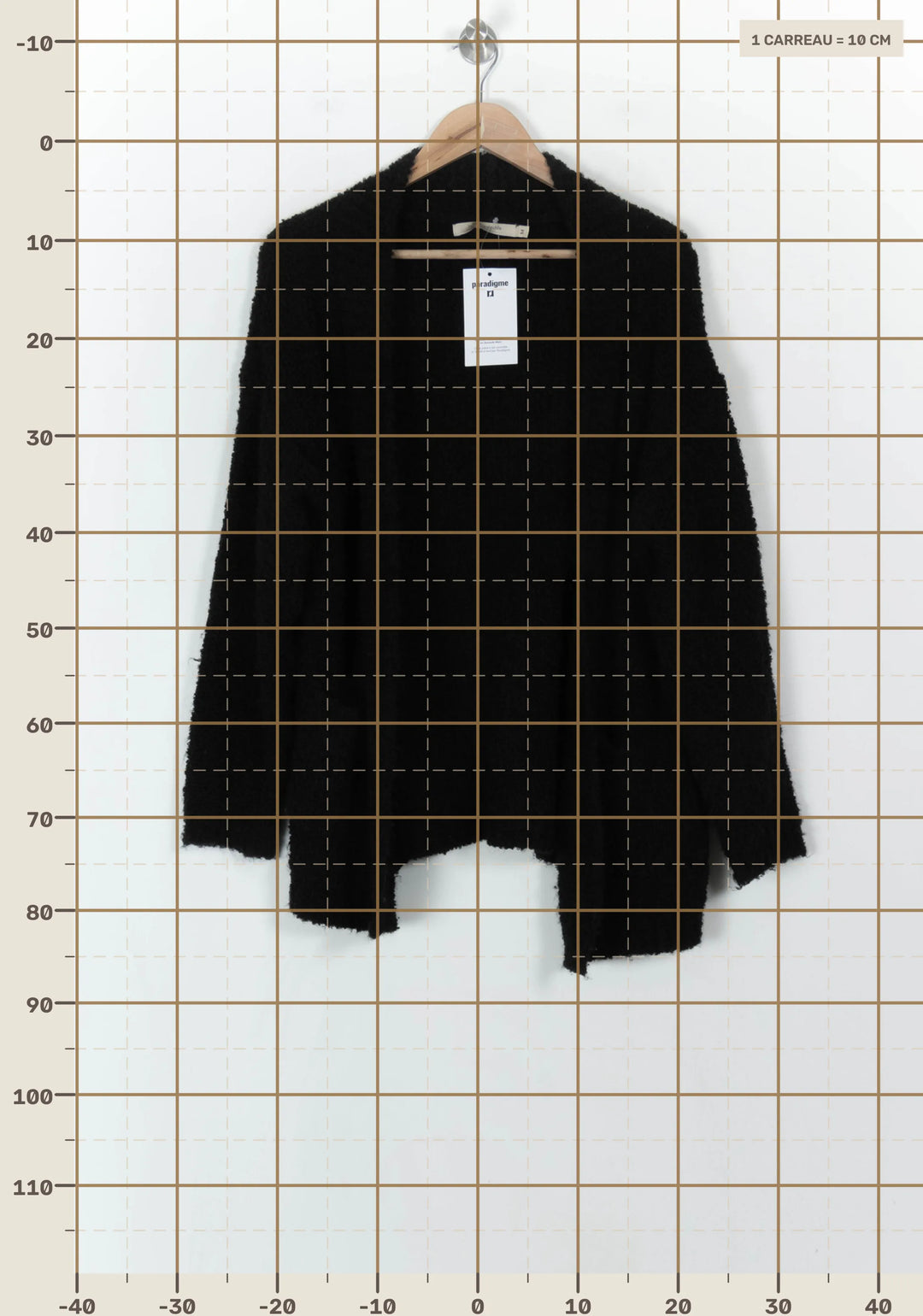 Cardigan Noir - Taille M/38 de la marque La Fée Maraboutée | PARAD120584 - Vendu par Paradigme - Image 4