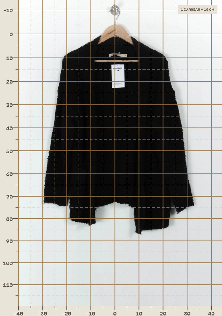 Cardigan Noir - Taille M/38 de la marque La Fée Maraboutée | PARAD120584 - Vendu par Paradigme - Image 4
